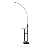 Contemporary Floor Lamp, Size 165x18x18 cm, Black and White Color.