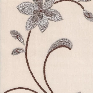 Floral Wall Decoration 10m x 53cm Brown Beige | Luxury line