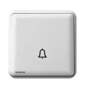 10A Doorbell Switch 86x86mm, White, 250V | Siemens (Delta Seata)