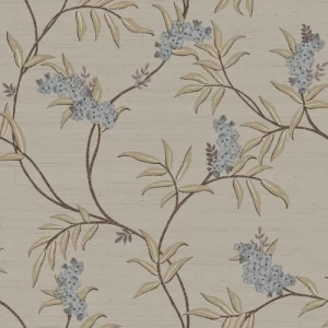 Floral Wall Covering 10m x 0.53m Light Brown Color, Model 33303 | Balbaid Decor Company