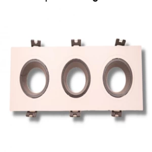 Triple Spotlight Frame 9 cm Width White Color | Matkel Store