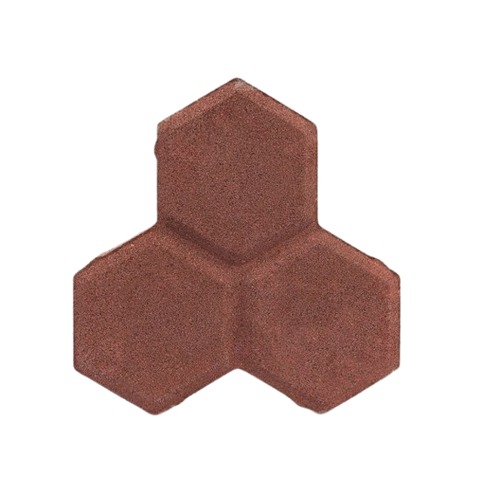 Delta Interlock Tiles Dark Red, Size 18x17.8x10 cm, Thickness 10 cm | Al Sarif Building Materials