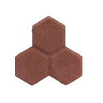 Delta Interlock Tiles Dark red, Size 18x17.8x10 cm, Thickness 10 cm | Al Sarif Company