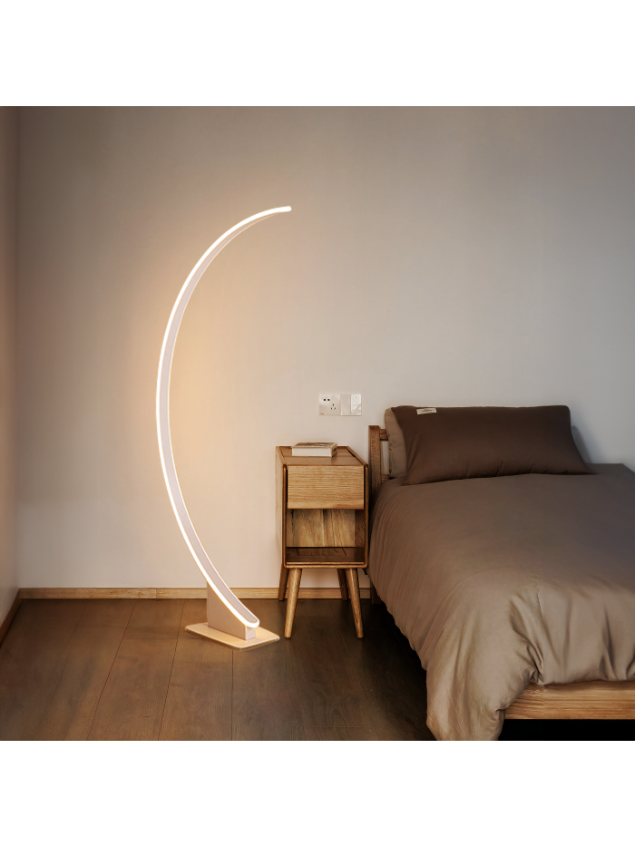 Lorena Stand LED Bedside Lamp 650x190x1420 mm, White | Lorena