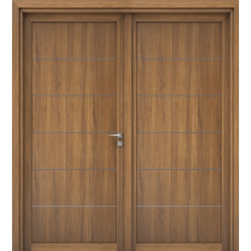 Premium Double Wooden Door Classic Design 220×235 cm Brown | YT-99613204
