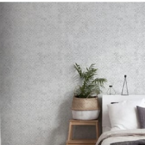 Patterned Wallpaper 15.6m×100cm Gray Color, Model Ndesign (N) 2-63018 | Luxury line