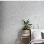 ورق جدران نقشات مقاس 15.6 م×100 سم، لون رمادي 