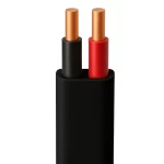1.5mm Two Core Solid Copper Flat Cable 300/500V, PVC 70°C Insulation, Black Color, 50 M Coil | Saudi Cable Company