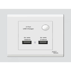 فيش شحن USB مقاس 7×7 سم أبيض، 240 فولت | Art DNA E3