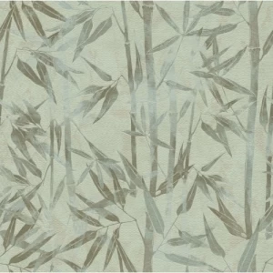 Italian Leaf-Patterned Wallpaper Size 10m x 0.73m, Pale Green | Balbaid Decor Company