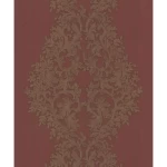 Classic Wall Covering Length 10m, Width 0.70m, Dark Red Color, Model 13005