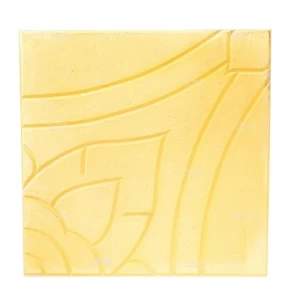 بلاط زينة اسمنتى للارضيات بتصميم كلاسيكى 40×40 سم، ارتفاع 5 سم، لون اصفر | الصريف لمواد البناء
