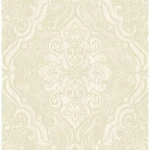 Classic wallpaper, light beige color, length 10 m, width 0.53 m, model number BC61807
