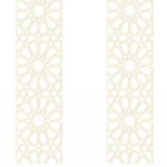 Patterned Wallpaper, Length 15.6 meters, Width 100 cm, white with beige Color 