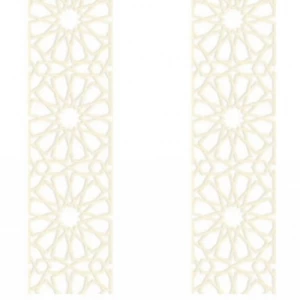 Patterned Wallpaper 15.6m x 100cm White and Beige | Luxury line
