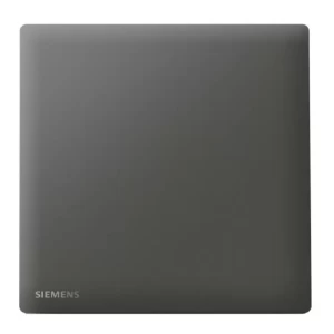 10A 1 Gang 2 Way Switch, 86x86mm, Dark Silver | Siemens (Delta Peleus)