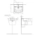 Hanging Hand Washbasin Oryx Size 44x50.5x35.5 cm, White Color | Saudi Ceramics - Image 2