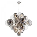 Decorative Crystal Chandelier, height 42 cm, width 60 cm, gray color
