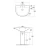 Floor Base Bathroom Washbasin Height 55 cm, Size 85x66 cm, Alpine White | RAK Ceramics - Image 2
