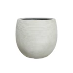 Fiberglass Flower Pot, Width 68 cm, Height 75 cm, Round Shape, White Color