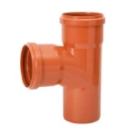 UPVC Tee 87.5° PLASCO Size 200×200 mm Orange Color