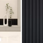 تكسيات خشب داخلية لون أسود، عرض 20 سم، سماكة 122 ملم