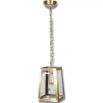 مصباح علاقي إضاءة خارجية، لون نحاسي، مقاس 30×20 سم