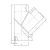 HDPE Segmented Y Branch Diameter 160 mm Length 750 mm Black | Cosmoplast - Image 2