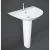 Floor Base Bathroom Washbasin Height 90 cm, Size 44x60 cm, Alpine White Color | Rak Ceramics