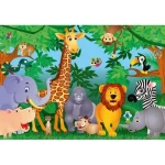 Decorative wall painting children design, Size 366cm × 254 cm, green color