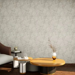 ورق حائط 10 م×50 سم بيج تصميم مشجر | GF62014