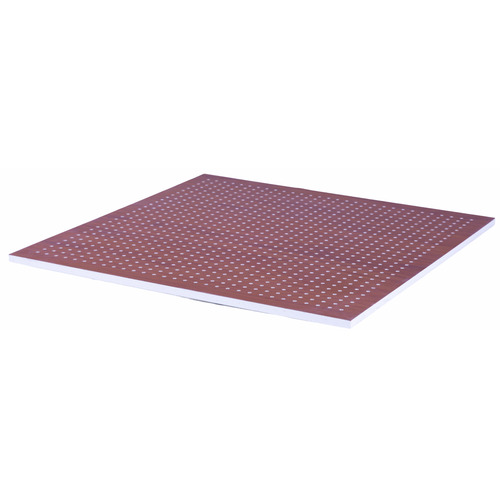 بلاط سقف جبس مطلي PVC مخرم 1200×600 مم، سمك 9.5 مم، لون احمر تصميم دائري | شركة جودة الصناعة المحدودة