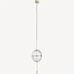 Ceiling Pendant Light, Size 20×20×150 cm, Golden Color