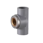 TEE 90° (SLIP X FPT) WITH BRASS INSERT Schedule 80 Al-Rajhi  Size 3/4 × 3/4 ×3/4 Color Light Gray 