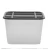 صندوق تخزين شباك بلاستيك HDPE بغطاء، طاقة الاستيعاب 15 لتر، ابيض مع غطاء رمادي ، أبعاد 35×25×20 سم، رقم الموديل SW-2443-VTSYM