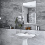 Glossy Ceramic Wall Tiles, Grey Color Marble, Thickness 9 mm, 30x60 cm | Saudi Ceramics