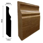 نعلات ديكور خشب بني، مقاس 240×9 سم، سماكة 1.5 سم، موديل 4362