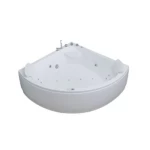 Rectangular Jacuzzi Bathtub, Silver, Size 160x160 cm, White Color