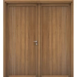 Elegant Design Premium Double Wooden Doors, Brown Color, Dimensions 220 × 235 cm, Model M02