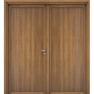 Elegant Design Premium Double Wooden Doors 220×235 cm, Brown Color | YT-86785432