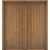 أبواب خشبية مزدوجة بريميوم بتصميم أنيق، لون بني، أبعاد 220 × 235 سم، موديل M02