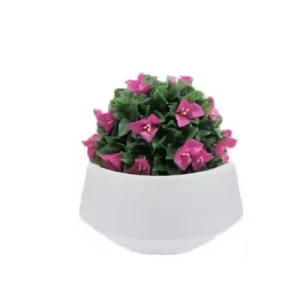 Fiberglass Planter 30X30X20 cm, White | Zahrat Al Rayyan Establishment