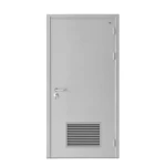 Fire door SFFECO  galvanized steel   with Bottom Louver  Model SF/SD Single Door leaf size 1950×900   mm  Color Gray