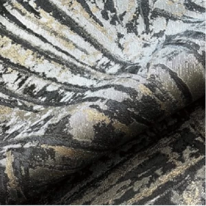 Patterned Wallpaper 15.6m×100cm Dark Brown with Beige & Black Patterns | Luxury line