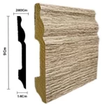 PS Fiber Skirting, Thickness 1.4 cm,  Size 240×9 cm, light beige Color, Item Number 4513