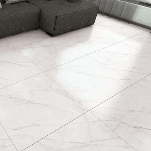 Matte Floor Tiles 10 mm Thick 60x60 cm White | Saudi Ceramics