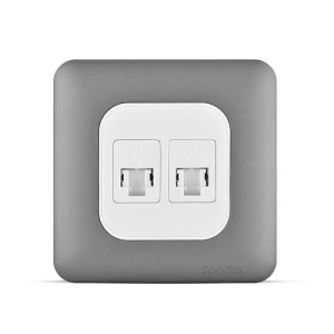 فيش كمبيوتر كات 6 مزدوج، 7×7 سم، لون فضي غامق | Spectra