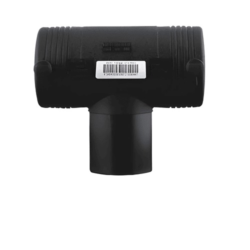 Electrofusion HDPE Plastic Tee 90x90x90 mm, 210 mm Length, Black | Union Pipe industry KSA