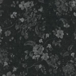 ورق حائط ايطالي، لون اسود، تصميم ورود، مقاس 10 م×0.70 م، موديل rc17024