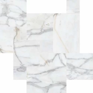 Vinca Modular Porcelain Floor Tiles 44×21.5 cm, 10 mm Thickness, White and Grey | Vinca